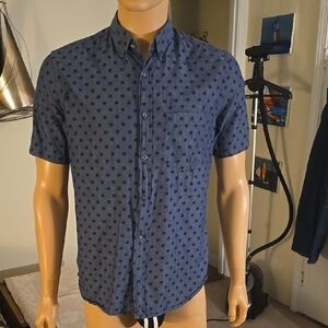 French Connection Blue Casual Button Down Shirt